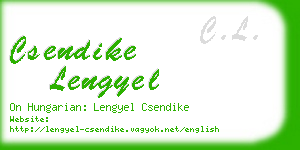 csendike lengyel business card
